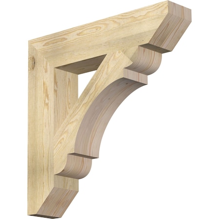 Ekena Millwork Olympic Slat Rough Sawn Bracket, Douglas Fir, 6"W x 30"D x 30"H BKT06X30X30OLY06RDF